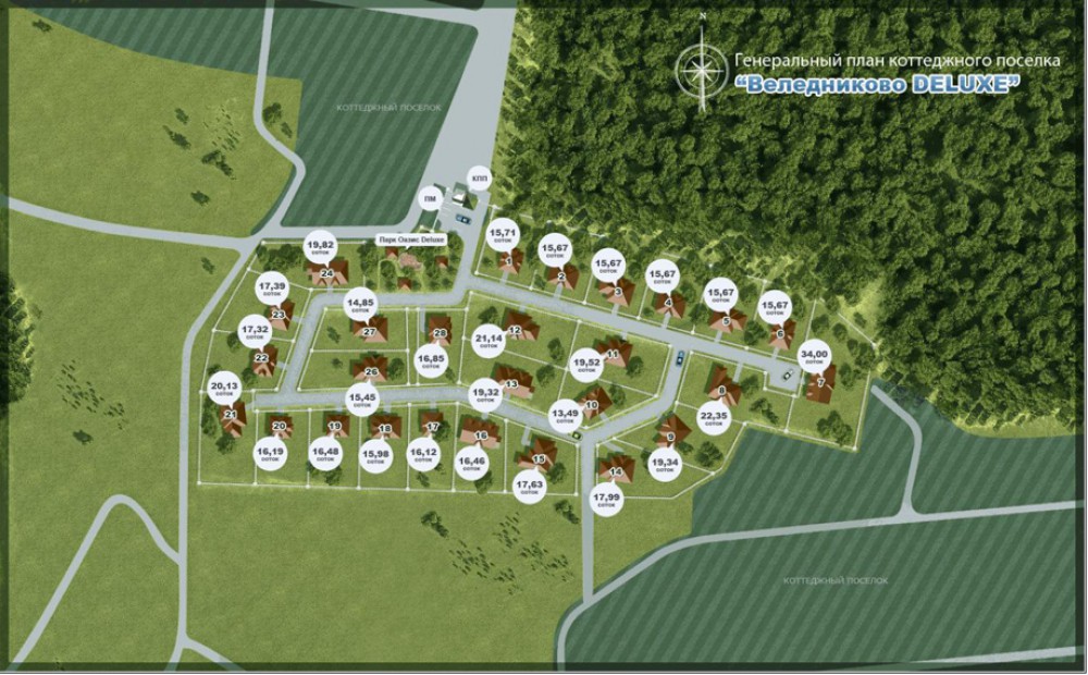 Веледниково deluxe генплан